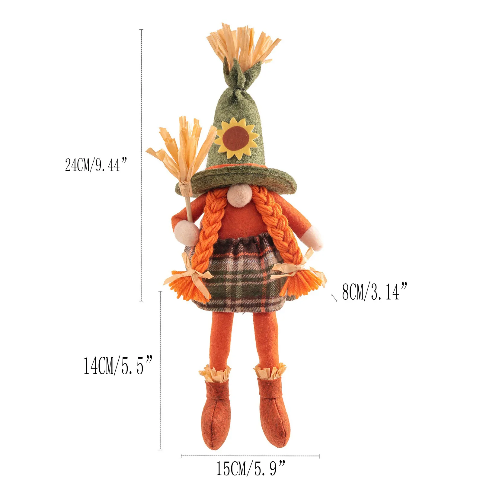 

Thanksgiving Faceless Dwarf Doll Sunflower Kawaii Cute Cartoon Toys Pumpkin Head Decoration Ornament Juguetes Para Nios 2021