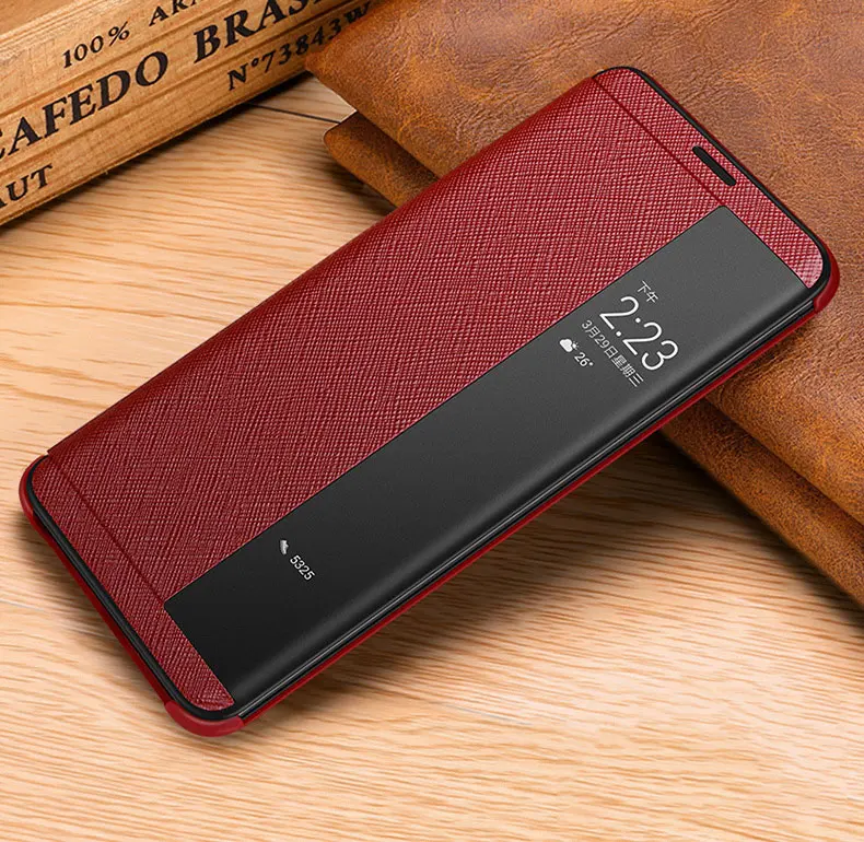Для Porsche дизайн huawei mate RS чехол Роскошный кожаный Смарт флип-чехол с окошком для просмотра полная защита бизнес-mate RS чехол для телефона