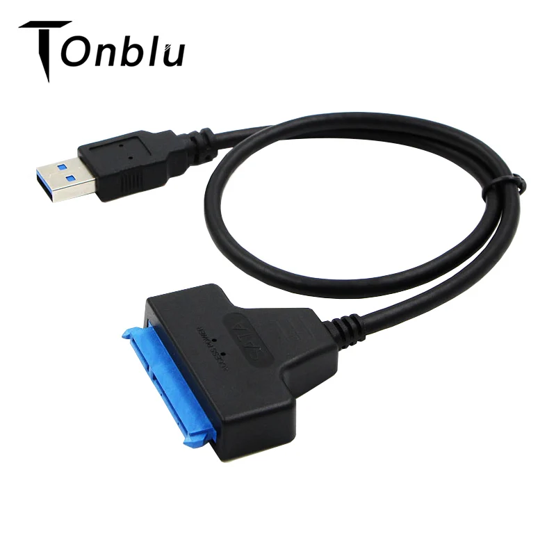 Usb Sata кабель 3 к 0 конвертер 22 pin для 2 5 дюймов HDD SSD жесткий диск SATA III Кабель адаптер