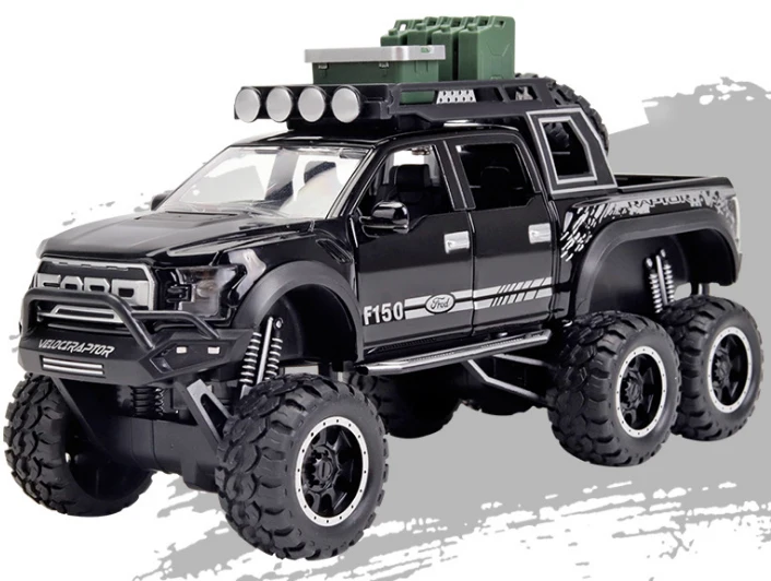 1:32 Raptor F150 пикап металлические игрушечные машинки модель с музыкой мигающий Звук для мальчиков подарки на день рождения