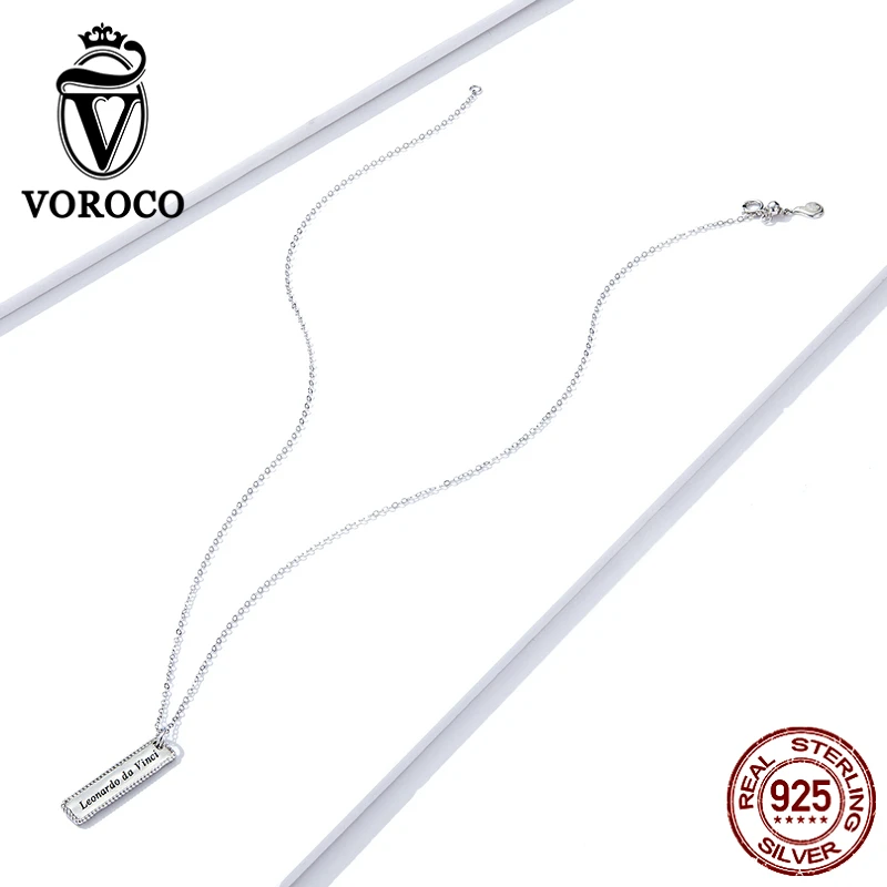 Женское ожерелье с подвеской VOROCO BNN167 из стерлингового серебра 925 пробы