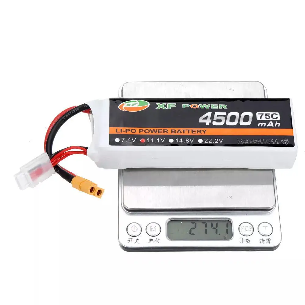 

12 years ZOP model aircraft battery 4500mah3S11.1V75C polymer RC car model ship model high-rate lithium battery