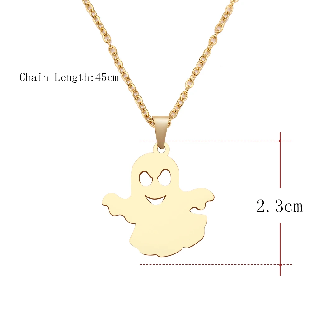 Ожерелье из нержавеющей стали CACANA для женщин мужчин озорной призрак колье