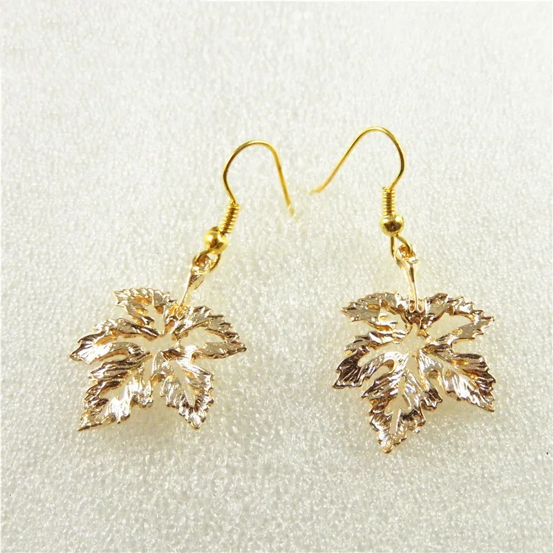 1 пара женские серьги-подвески листья | Украшения и аксессуары
