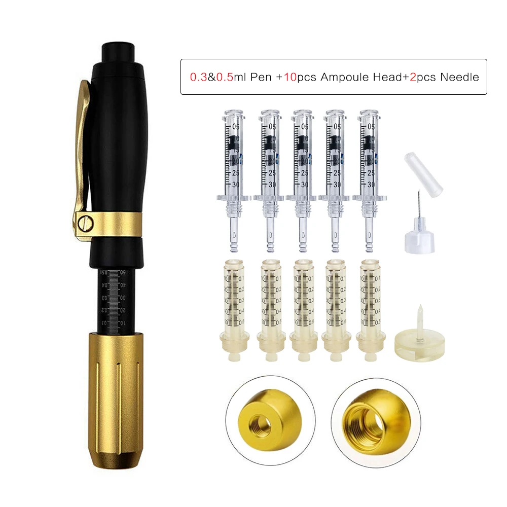 0.3 and 0.5ml Pen 0,3/0,5 мл гиалурон ручка с Freebie аксессуары мезотерапия для удаления морщин увеличитель губ косметологический инструмент для омоложения лица - Цвет: 0.3 and 0.5ml Pen