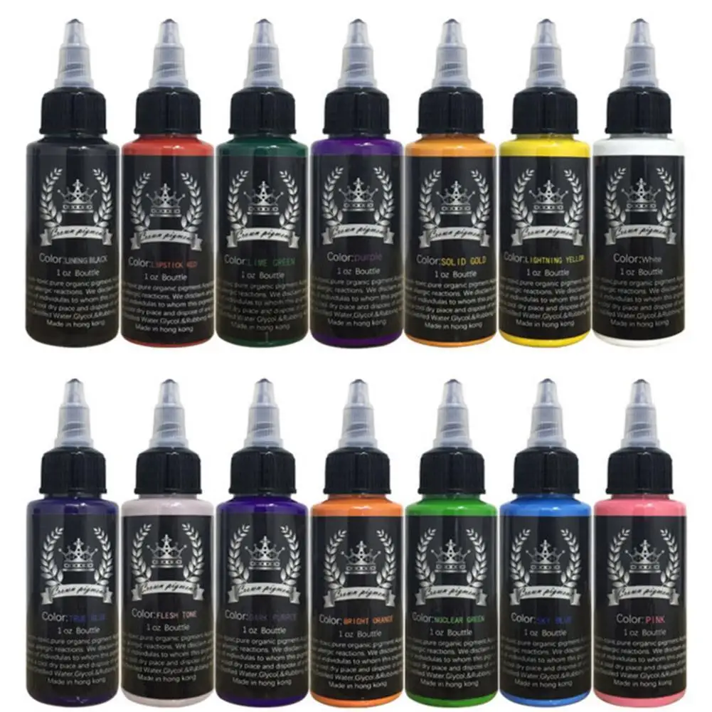 

30ML Semi Permanent Natural Plant Tattoo Pigment Permanent Makeup Tattoos Inks Pigment For Body Art Paint Tattoo Color