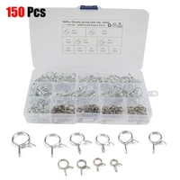 150pcs stainless steel car double wire fuel line hose tube spring clamps assortment wholesale quick delivery csv factory price