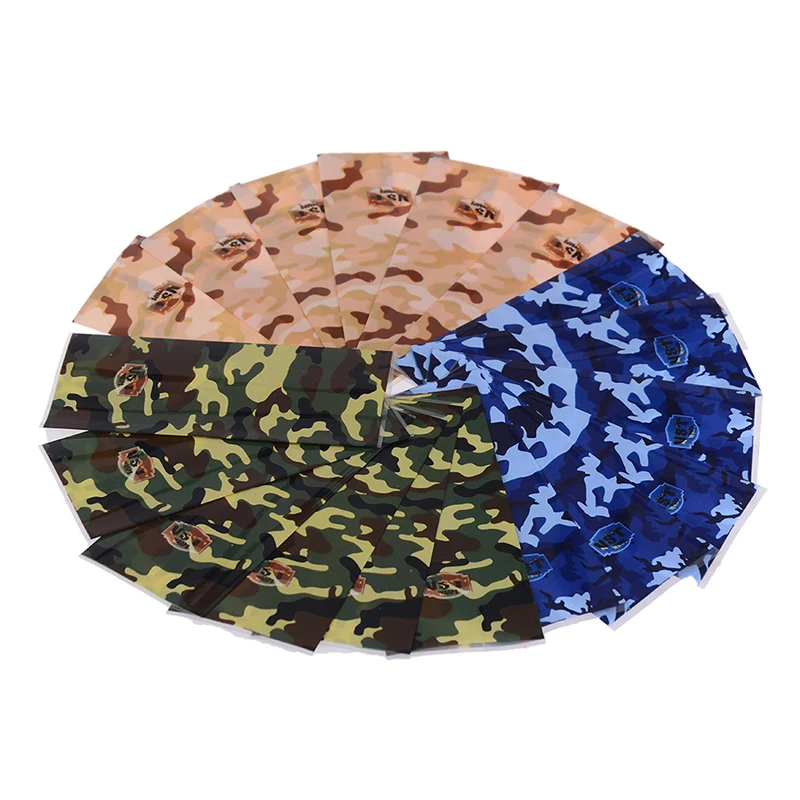 18650 батарея обертывание на ПВХ стикер Камуфляж Стиль трубка термоусадочный