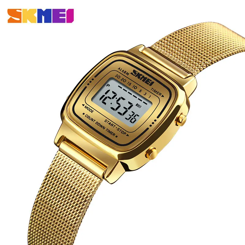 

SKMEI Fashion Sport Watch Women Top brands Luxury 3Bar Waterproof Ladies Watches Small Dial Digital Watch Relogio Feminino 1252