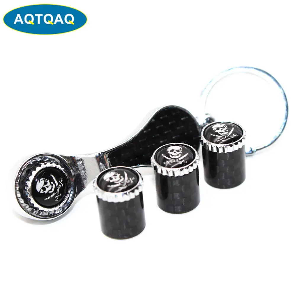 5 шт./компл. эмблема в стиле черепа Авто колеса шины воздушный клапан колпачки с