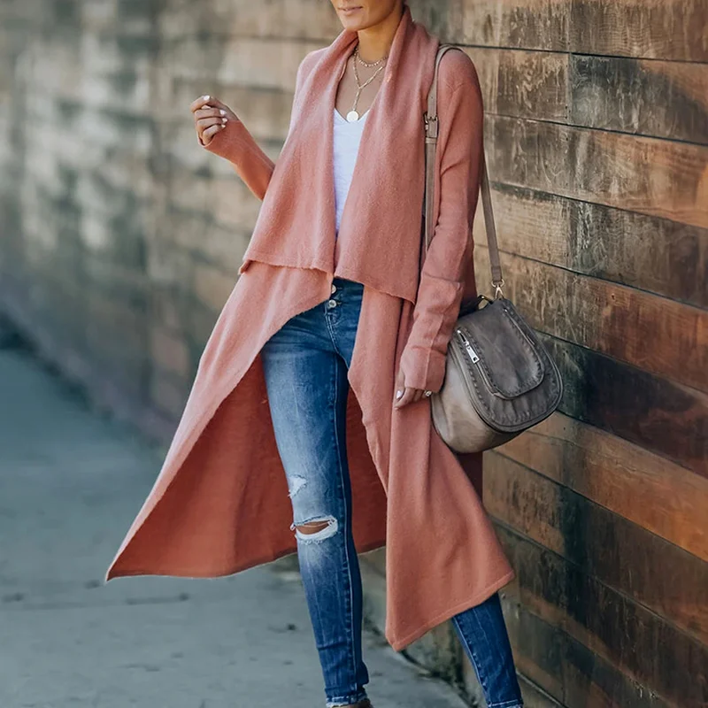 

Winter Long Sweater Cardigan Women's Knitted Lapel Bohemian Winter Coat Women Holiday Fashion Oversized Cardigan Korean Fashion