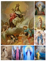 religion virgin mary christian 5d diy full square and round diamond painting embroidery cross stitch kits wall art home decor
