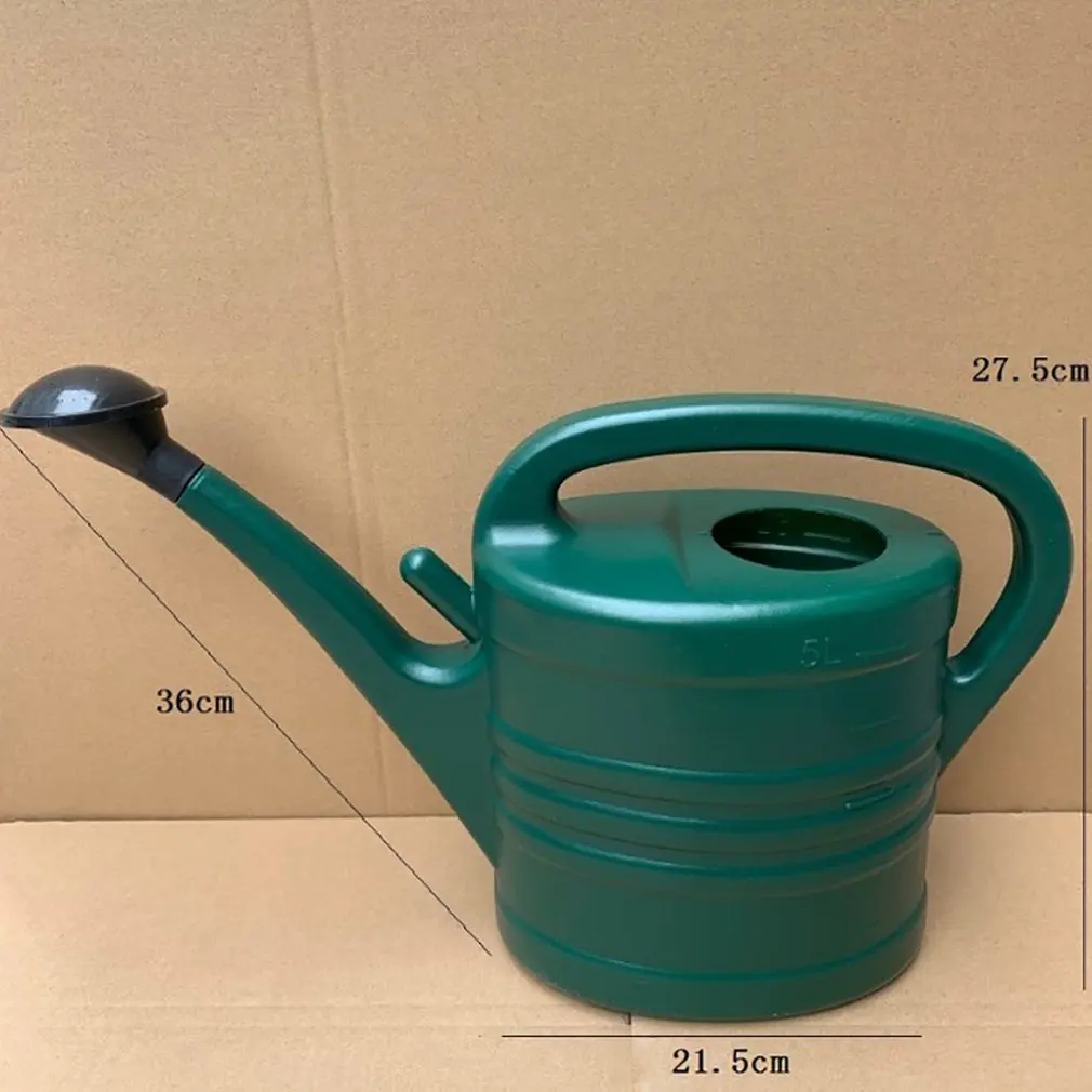 

5L Long Mouth Large Household Watering Can Plastic Comfortable Grip Gardening Tools Smooth Surface Glitch-Free Garden Essential