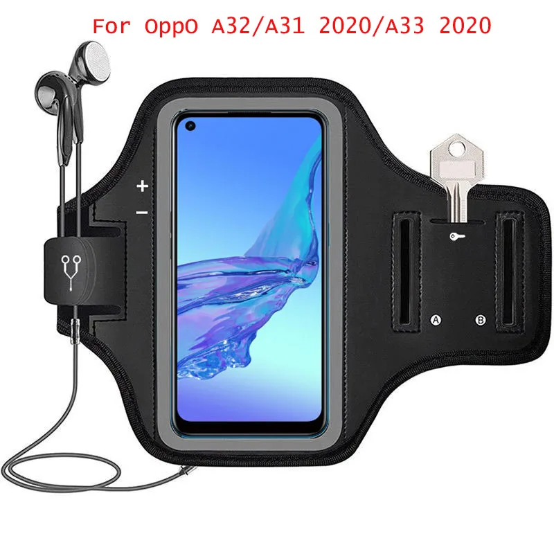 

Waterproof Sports Running Workout Gym Arm Band Case For OppO A32 A31 A33 2020 Cycling Mobile Phone Holder Sport Case Pouch Bag
