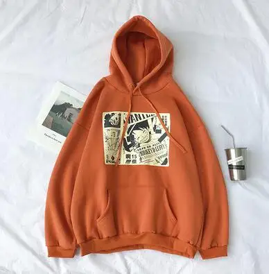 Orange Red KUANGNAN японского аниме one piece Толстовка Мужская Уличная Мужская s толстовки хип-хоп толстовки мужские толстовки XXL Новинка - Цвет: Orange Red