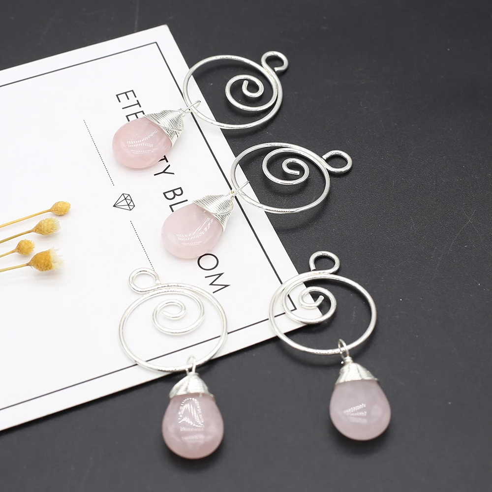 

Natural Stone Pink Aventurine Irregular Pendant Handmade For Jewelry MakingDIYNecklace Accessory Healing Gemstone Charm Gift 1PC