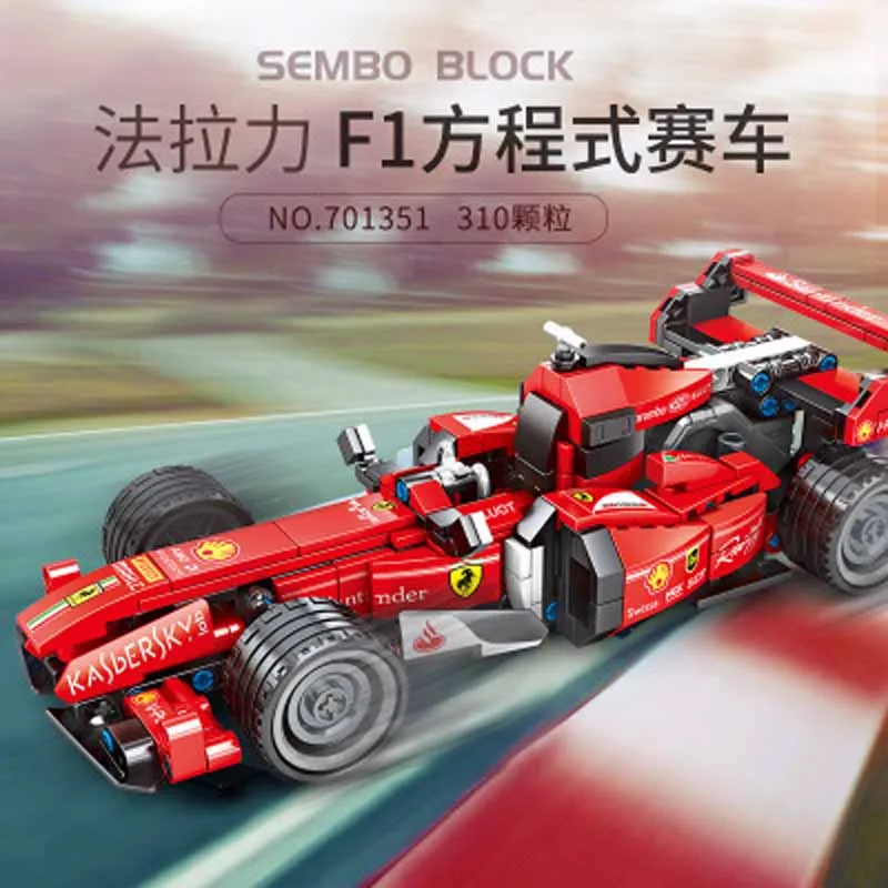Новые Строительные блоки sembo Sainsbury formula 1 Модель гоночного автомобиля 701351