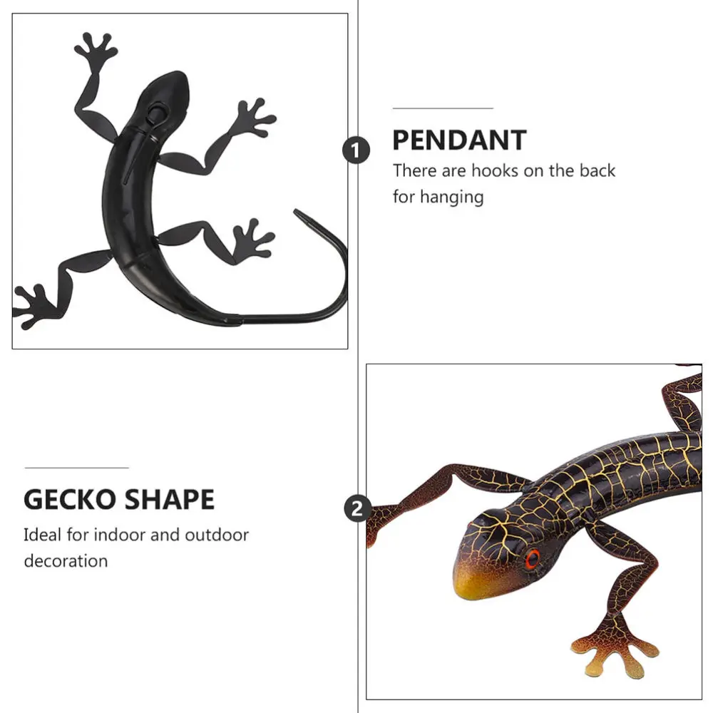 

1pc Wall Art Hanging Decoration Home Gecko Decoration Iron Craft Adornment