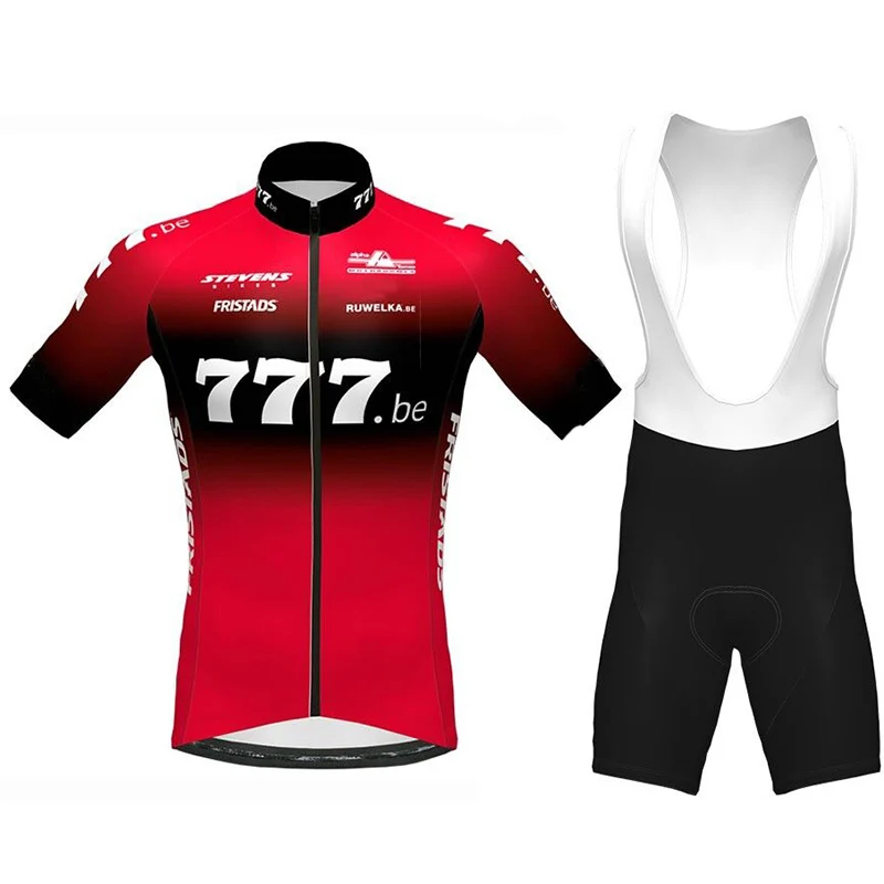 

2021 Team 777 Cycling Jersey 20D Bib Set MTB Bicycle Clothing France Bike Clothes Ropa Ciclismo Mens Short Maillot Culotte