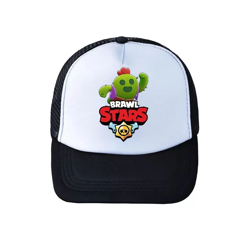 Braw stars бейсбольная кепка мультяшная хлопковая Повседневная шляпа для мужчин и женщин дышащая Летняя Сетка Солнцезащитная шляпа регулируемая бейсболка хип хоп Кепка Gorras