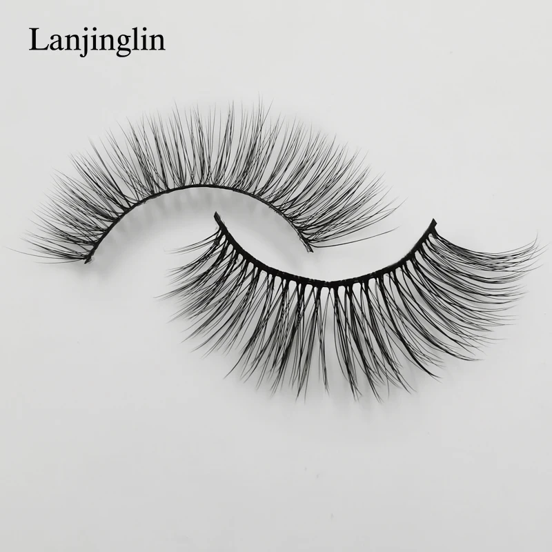 LANJINGLIN, 4/5 пар, норковые ресницы, натуральные, длинные, 3d, норковые накладные ресницы для наращивания, пушистые, без грубости, макияж, накладные ресницы