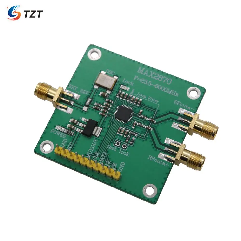 

TZT RF Signal Generator MAX2870 23.5MHz-6GHz Phase-Locked Loop RF Source