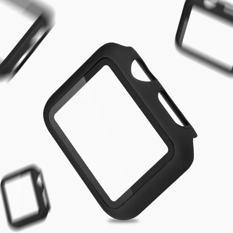 Защитный чехол на весь экран Матовый Жесткий для Apple Watch 6/SE/5/4/3/360 защитная пленка