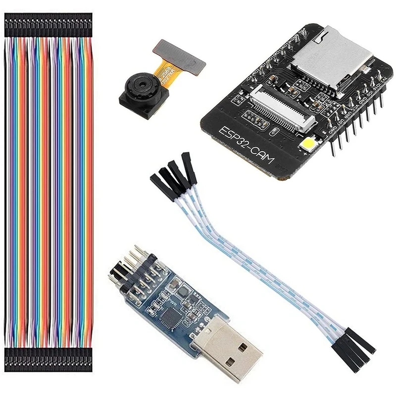 

ESP32-CAM WiFi + Bluetooth Module Camera Module Development Board ESP32 Camera OV2640 Seriale FTDI FT232RL Jumper Wire