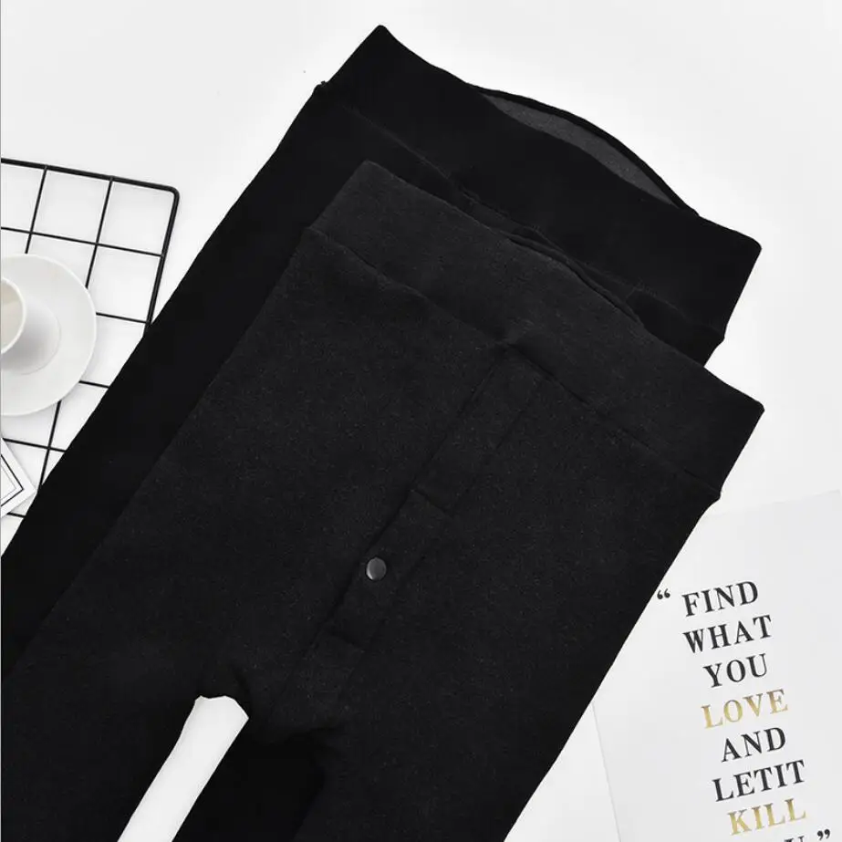 Популярные серые 500g размера плюс эластичное бархатное плотное зимнее теплое