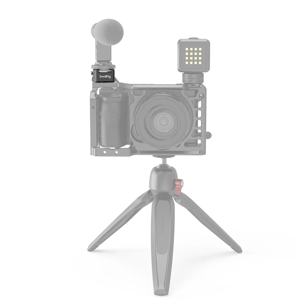 

SmallRig Rotatable Cold Shoe Mount Adapter (Two 1/4"-20 Screws) DSLR Camera Shoe Mount Clamp Can Rotate 360 Degree 2819