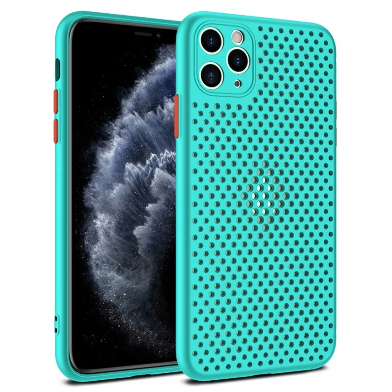 

Heat Dissipation Phone Cases For iPhone Hollowed Cover Cool Slim Soft TPU Cases For iPhone X 8 7 6 6s Plus XR XS 11 Pro MAX
