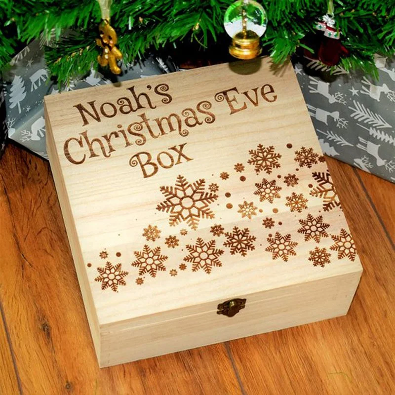 Рождественская коробка деревянная резьба Подарочная креативная елка шоколадные