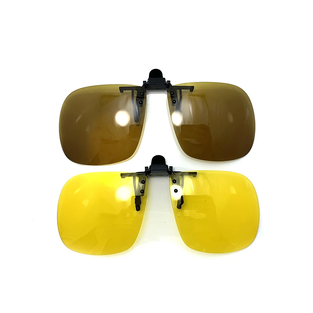 Солнцезащитные очки с зажимом зеркальные градиентные цветные пленочные линзы