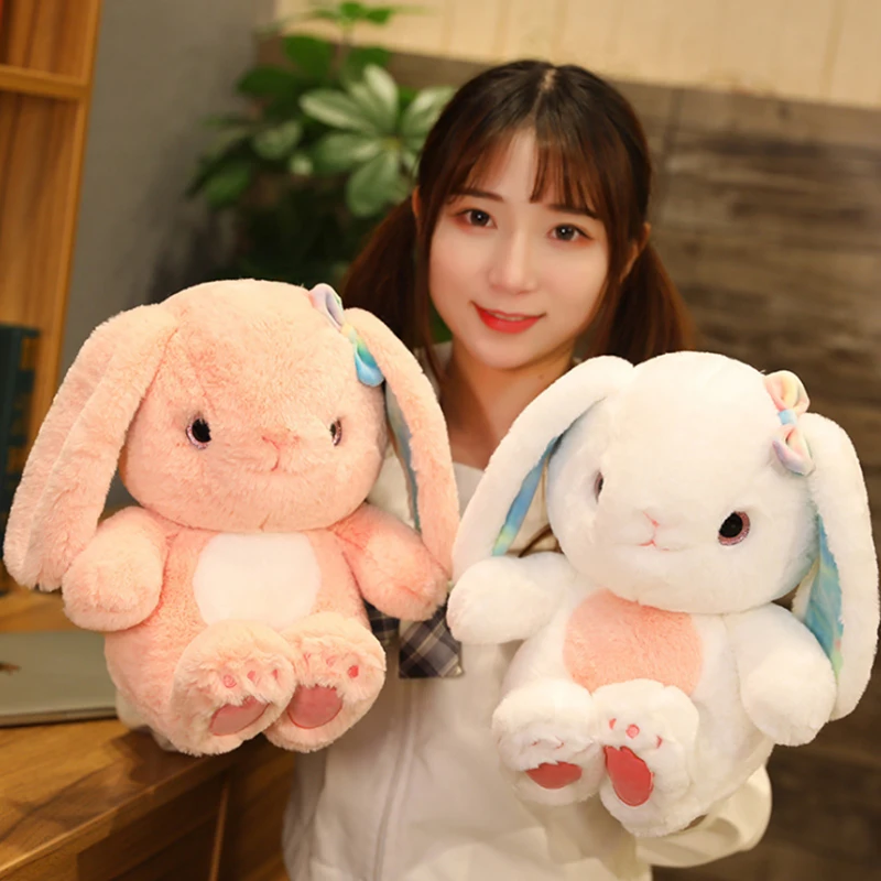 

25-45CM Cute Bowknot Rabbit Doll Plush Toys Child Sleeping Pad Pillow Sofa Home Furnishings Plush Toys Birthday Gifts