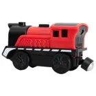 Железнодорожный локомотив, игрушечный поезд с магнитным соединением, электрический маленький поезд, совместимый с деревянным треком, игрушка, подарок для детей