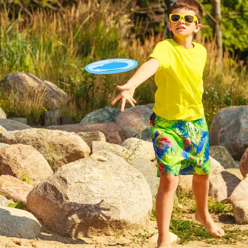 

2pcs Kids Educational Plastic Flying Disc Outdoor Sports Throwing Disc Toy