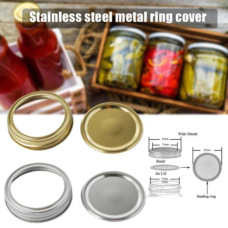 

10/30pcs Regular Splits Type Leakproof Mouth Canning Lids with Sealing Rings for Mason SEC88