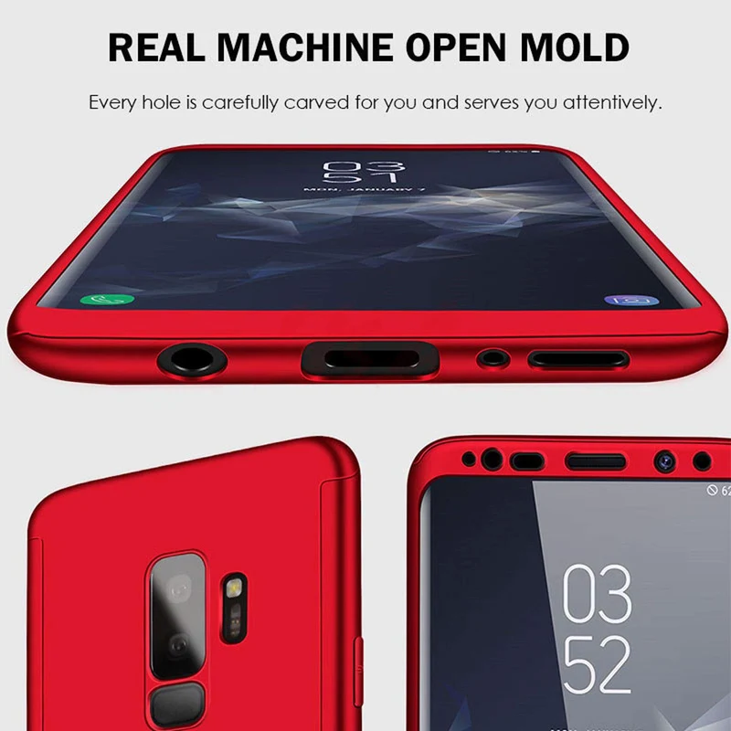 JKING Роскошный 360 Полный чехол для телефона samsung Galaxy S10 S9 S8 Plus S7 Edge Note 9 8