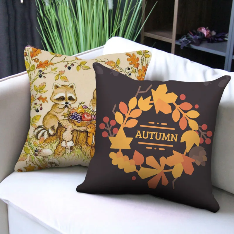 

Наволочки для подушки на День Благодарения Тыква грузовик Урожай деревенский художественный Декор Наволочка для дивана домашний осенний Д...