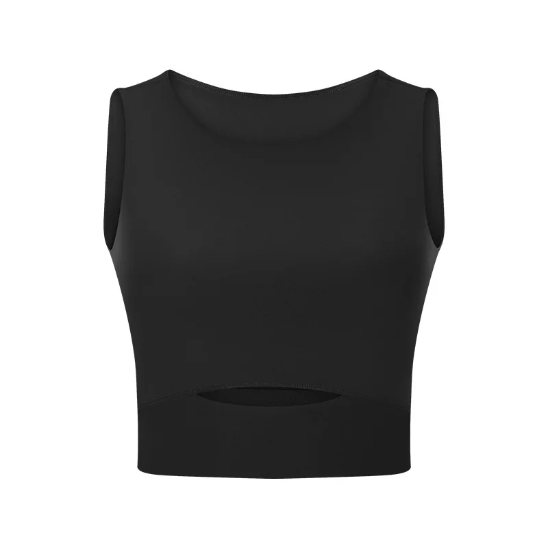 

2021 summer new yoga vest with cup for women