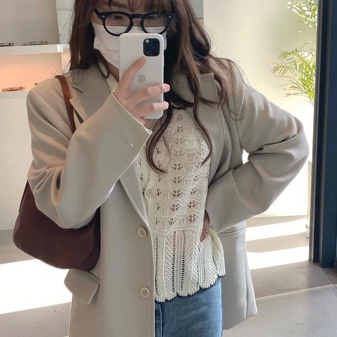 

Hollow Out Short Knitwear Women's Thin Spring And Autumn New Korean Version Loose And Thin Temperament Versatile Short Sleeve