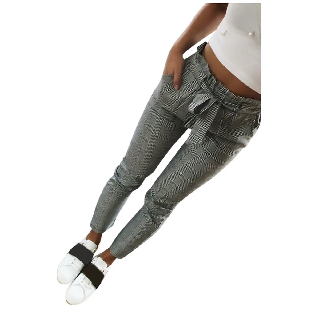Pantalon femme ete брюки для женщин женские свободные повседневные эластичные хлопковые и льняные брюки с завязками для женщин