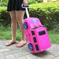 3d cartoon car trolley luggage kids rolling luggage carry ons suitcase with wheels fashion cabin trolley bag for children gift