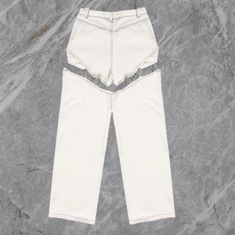 Шорты и брюки женские с металлической застежкой уличная одежда джинсовые бриджи