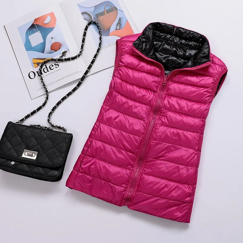 Женский жилет ftaylor двусторонний ультра легкий большого размера облегающая