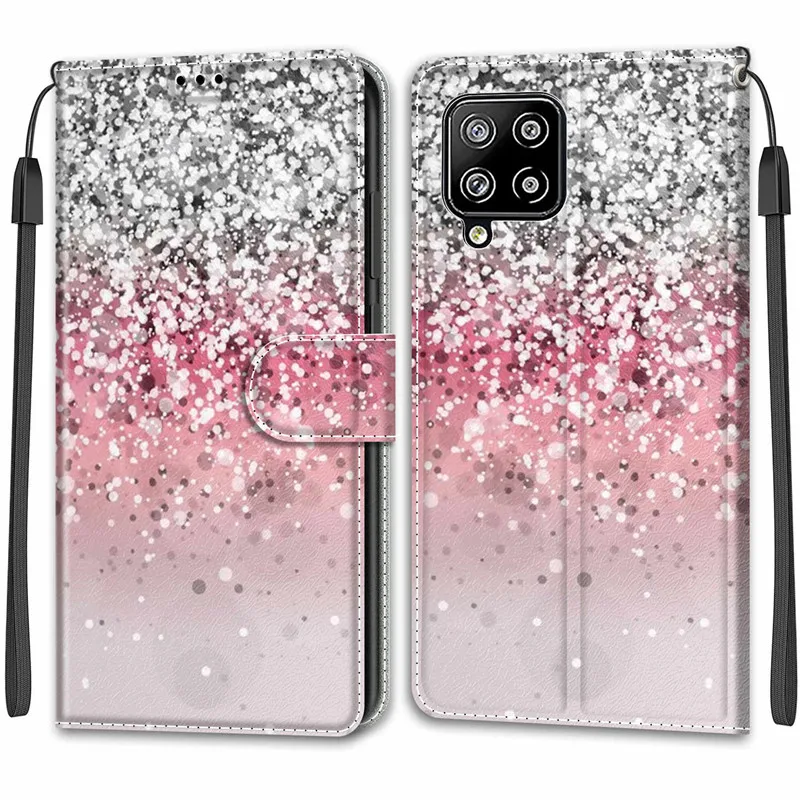case for samsung galaxy a42 5g wallet flip cover for fundas a 42 sm a426b creative painted pattern magnetic hasp leather cases free global shipping