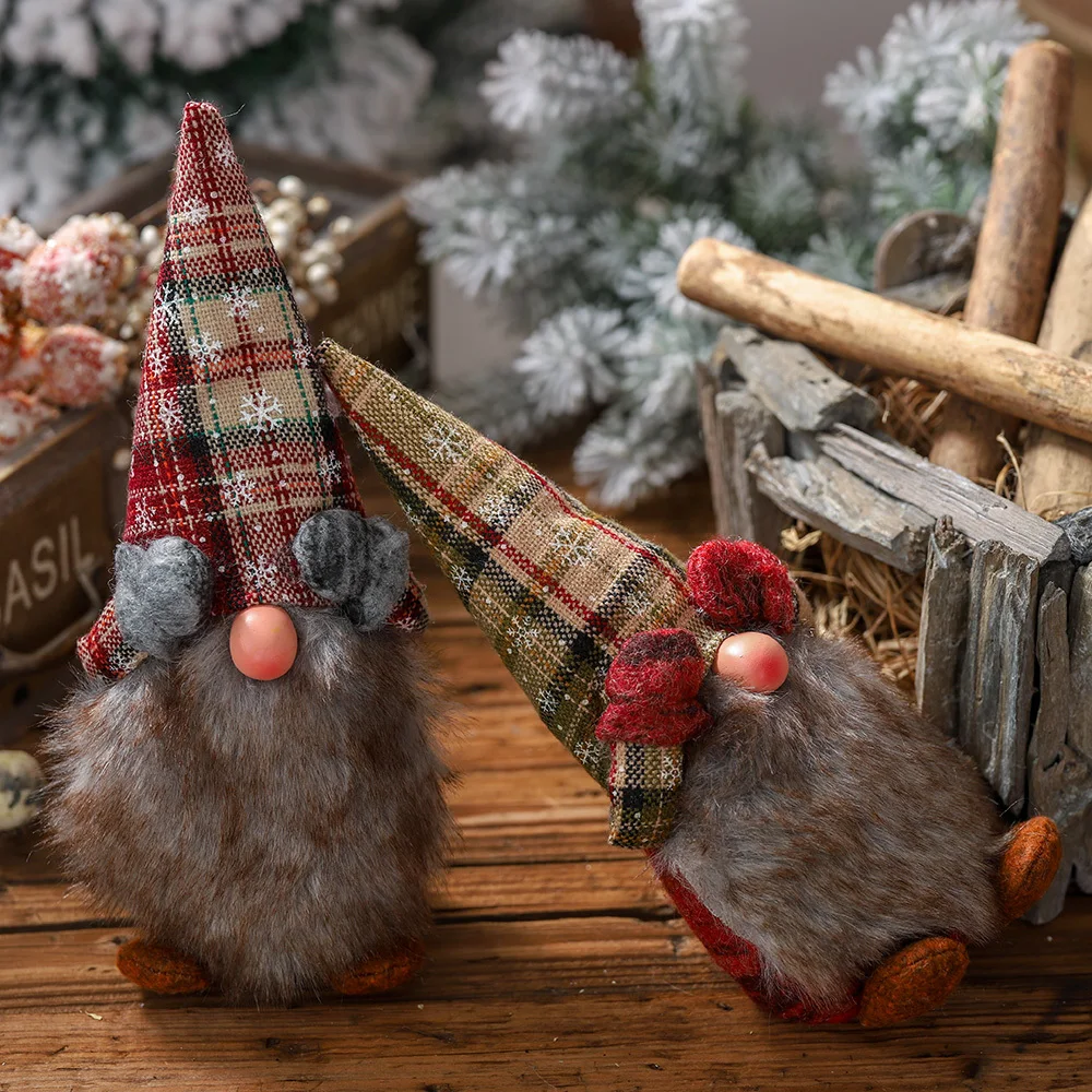 Navidad 2019 новогодние куклы без лица кукла для украшения дома Рождественская