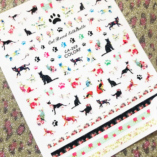 Новейшая 3d наклейка для дизайна ногтей dream fold CATS SOLO nail-111 Переводные картинки инструмент DIY Инструменты для украшения ногтей - Цвет: CA-269