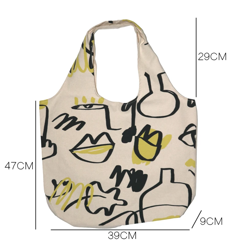 Youda Женская Повседневная сумка простой дизайн граффити Печатный холст