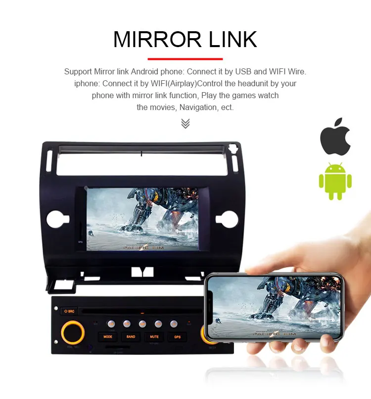 Topsna Android 10 автомобильный dvd-плеер для Citroen C4 Quatre Triumph 2004-2012 gps навигация авто мультимедийная лента рекордер Авто wifi